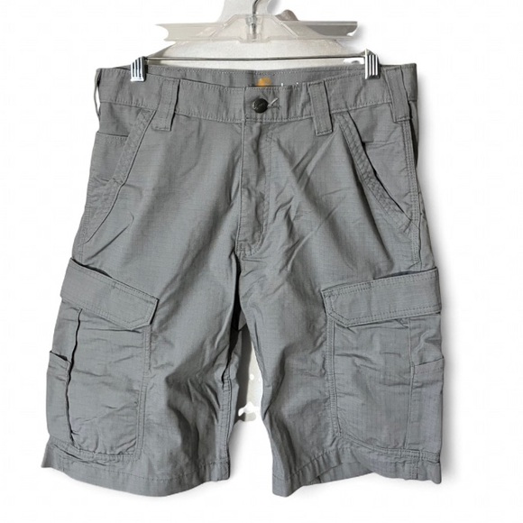 Carhartt Other - Men’s Carhartt Gray Relaxed Fit Rip Stop Force Broxton Cargo Shorts size 32